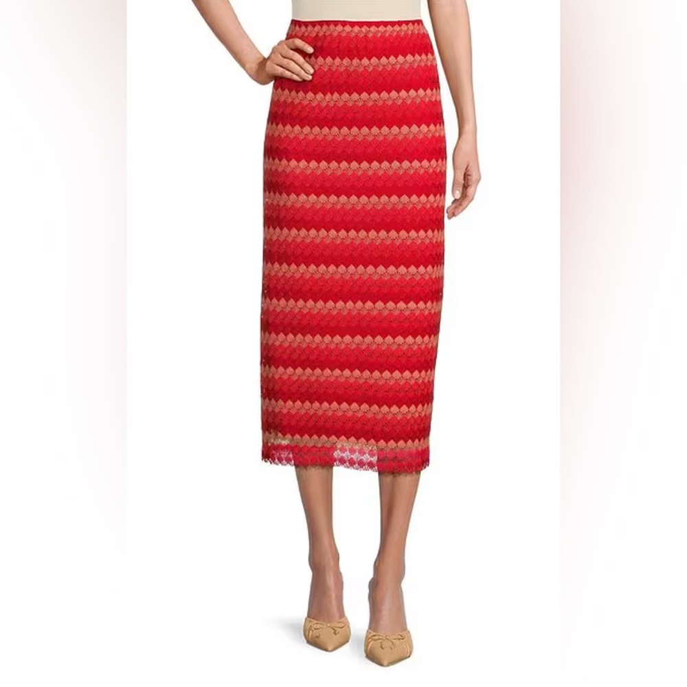 Chelsea & Violet Vibrant Red and Orange Skirt